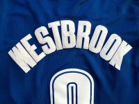 Camisetas NBA de Retro Russell Westbrook Oklahoma City Thunder Azul