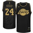 Camisetas NBA L.A.Lakers Metales Preciosos Moda Bryant Negro