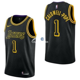 Camisetas NBA de Kentavious Caldwell Pope Los Angeles Lakers Nike Negro Ciudad 17/18