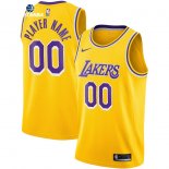 Camisetas NBA Los Angeles Lakers Personalizada Amarillo Icon 2019-20