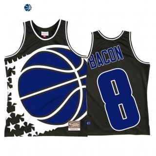 Camisetas NBA Orlando Magic Dwayne Bacon Big Face 2 Negro Hardwood Classics