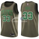 Camisetas NBA Salute To Servicio Boston Celtics Larry Bird Nike Ejercito Verde 2018