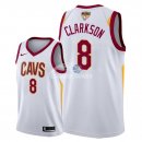 Camisetas NBA Cleveland Cavaliers Jordan Clarkson 2018 Finales Blanco Association Parche