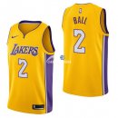 Camisetas NBA de Lonzo Ball Los Angeles Lakers Amarillo Icon 17/18