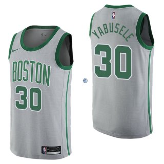 Camisetas NBA de Gerald Green Boston Celtics Nike Gris Ciudad 17/18