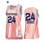 Camisetas NBA Mujer Memphis Grizzlies NO.24 Dillon Brooks 75th Aniversario Rosa Oro 2022