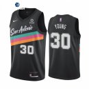 Camisetas NBA de San Antonio Spurs Thaddeus Young Negro Ciudad 2021