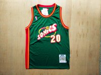 Camisetas NBA de Retro Gary Payton Seattle Supersonics Verde
