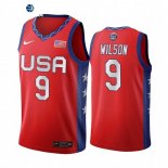Camisetas NBA de A'ja Wilson Juegos Olímpicos Tokio USMNT 2020 Rojo
