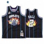 Camisetas NBA Charlotte Hornets LaMelo Ball BR Remix Negro Hardwood Classics 2020