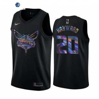 Camisetas NBA Charlotte Hornets Gordon Hayward Negro Hardwood Classics 2020