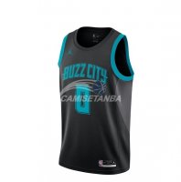 Camisetas NBA de Miles Bridges Charlotte Hornets Nike Negro Ciudad 18/19