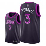 Camisetas NBA de Jared Terrell Minnesota Timberwolves Purpura Ciudad 18/19