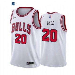 Camisetas NBA Nike Chicago Bulls NO.20 Jordan Bell 75th Blanco Association 2021-22