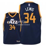 Camisetas de NBA Ninos Utah Jazz Trey Lewis Marino Icon 2018