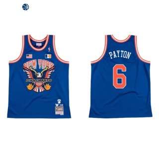 Camisetas NBA New York Knicks Elfrid Payton BR Remix Azul Hardwood Classics