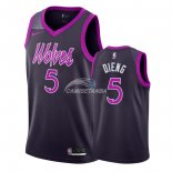 Camisetas NBA de Gorgui Dieng Minnesota Timberwolves Nike Púrpura Ciudad 18/19