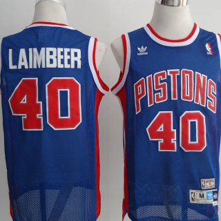 Camisetas NBA de Laimbeer Detroit Pistons Azul