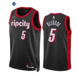 Camisetas NBA Nike Portland Trail Blazers NO.5 Eric Bledsoe 75th Season Diamante Negro Ciudad 2022