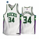 Camisetas NBA de Milwaukee Bucks Giannis Antetokounmpo 75th Blanco Ciudad 2021-22