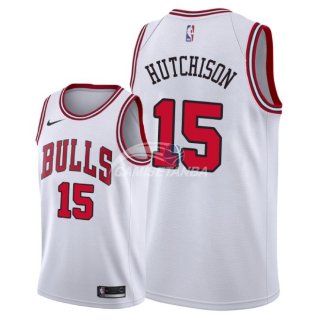Camisetas NBA de Chandler Hutchison Chicago Bulls Blanco Association 2018