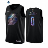 Camisetas NBA Portland Trail Blazers Damian Lillard Negro Hardwood Classics 2020