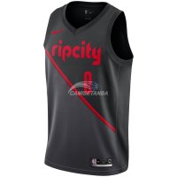 Camisetas NBA de Damian Lillard Portland Trail Blazers Nike Negro Ciudad 18/19