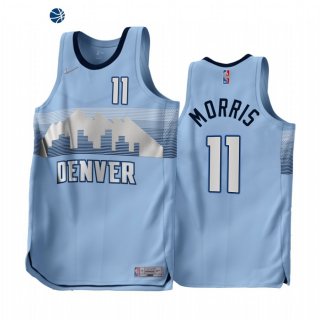 Camisetas NBA Earned Edition Denver Nuggets NO.11 Monte Morris Azul 2022-23