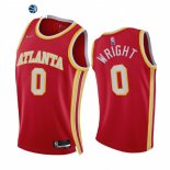 Camisetas NBA de Atlanta Hawks Delon Wright 75th Season Diamante Rojo Icon 2021-22