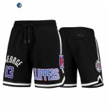 Pantalones NBA Los Angeles Clippers NO.13 Paul George Negro 2022