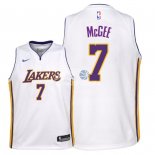 Camisetas de NBA Ninos Los Angeles Lakers JaVale McGee Blanco Association 2018
