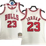 Camisetas NBA Chicago Bulls NO.23 Michael Jordan Blanco Retro 1997 98