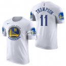 Camisetas NBA de Manga Corta Klay Thompson Golden State Warriors Blanco 17/18