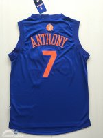 Camisetas NBA New York Knicks 2016 Navidad Carmelo Anthony Azul