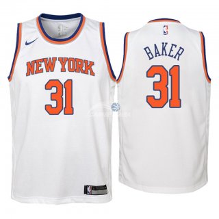 Camisetas de NBA Ninos New York Knicks Ron Baker Blanco Association 2018