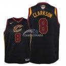 Camisetas de NBA Ninos Jordan Clarkson Cleveland Cavaliers 2018 Finales Negro Statement Parche