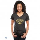 Camisetas NBA Mujer New Orleans Pelicans Negro Oro