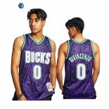 Camisetas NBA Milwaukee Bucks Donte DiVincenzo Purpura Hardwood Classics 2021