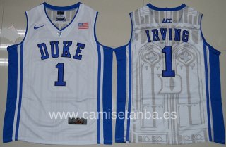 Camisetas NCAA Duke Kyrie Irving Blanco Azul