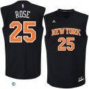 Camisetas NBA de Derrick Rose New York Knicks Negro Naranja