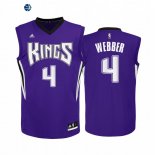 Camisetas NBA Sacramento Kings Chris Webber Purpura Hardwood Classics