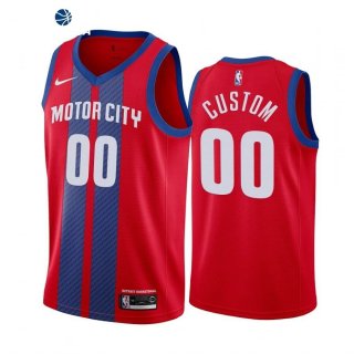 Camisetas NBA Detroit Pistons Personalizada Rojo Ciudad 2019-20