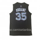 Camisetas NBA de Kevin Durant Golden State Warriors Negro Diamante