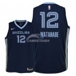 Camisetas de NBA Ninos Memphis Grizzlies Yuta Watanabe Marino Icon 18/19