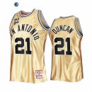 Camisetas NBA San Antonio Spurs NO.21 Tim Duncan 50th Aniversario Oro Hardwood Classics 2022-23