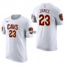 Camisetas NBA de Manga Corta LeBron James Cleveland Cavaliers Blanco 17/18