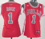 Camisetas NBA Mujer Derrick Rose Chicago Bulls Rojo