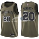 Camisetas NBA Salute To Servicio San Antonio Spurs Manu Ginobili Nike Ejercito Verde 2018