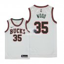 Camisetas de NBA Ninos Milwaukee Bucks Christian Wood Retro Blanco 18/19