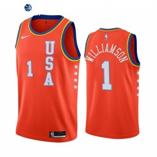 Camisetas NBA de Zion Williamson Rising Star 2020 Naranja